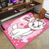 1pc Adorable White Kitten Carpet for Playroom Bedroom Living Room Sofa Home Decor,kids Game Area Rug Non-slip Floor Mat Y728137