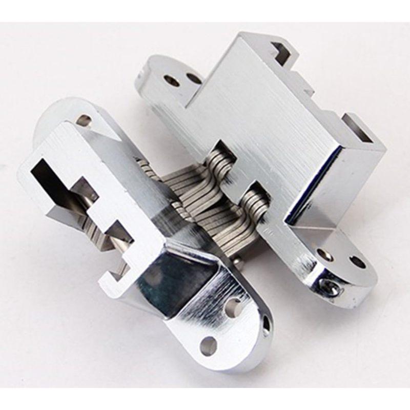 Hidden Gate Hinge Stainless Steel Invisible Door Hinges Concealed Barrel Wooden Box Silver