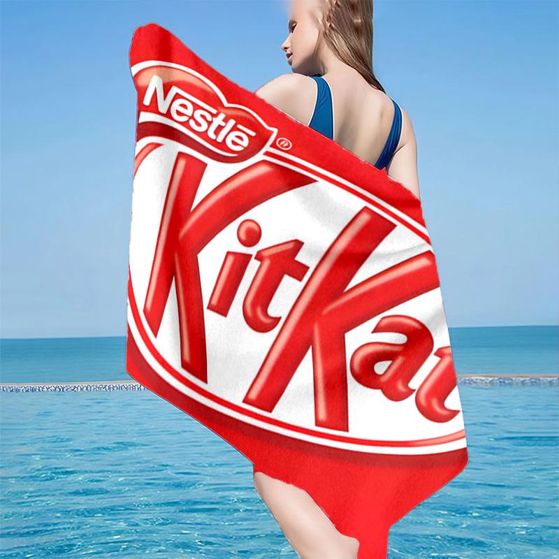 Пляжное полотенце KitKat из микрофибры, мягкое и впитывающее, быстросохнущее, идеально для летних путешествий, незаменимо для пляжа, подарки для бассейна