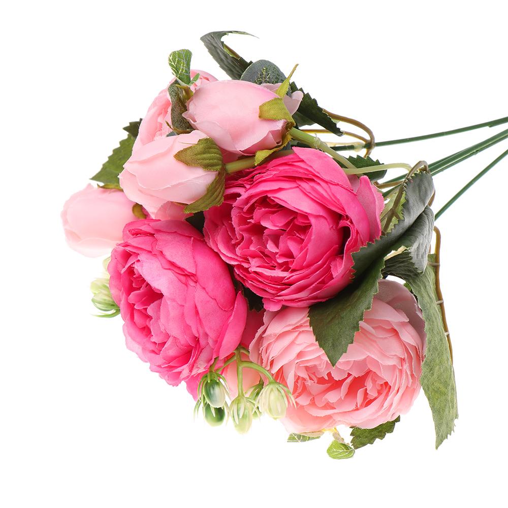 head DIY Decor Vintage Home Ornament Artificial Flowers Party Decoration Silk Peony Rose bouquet