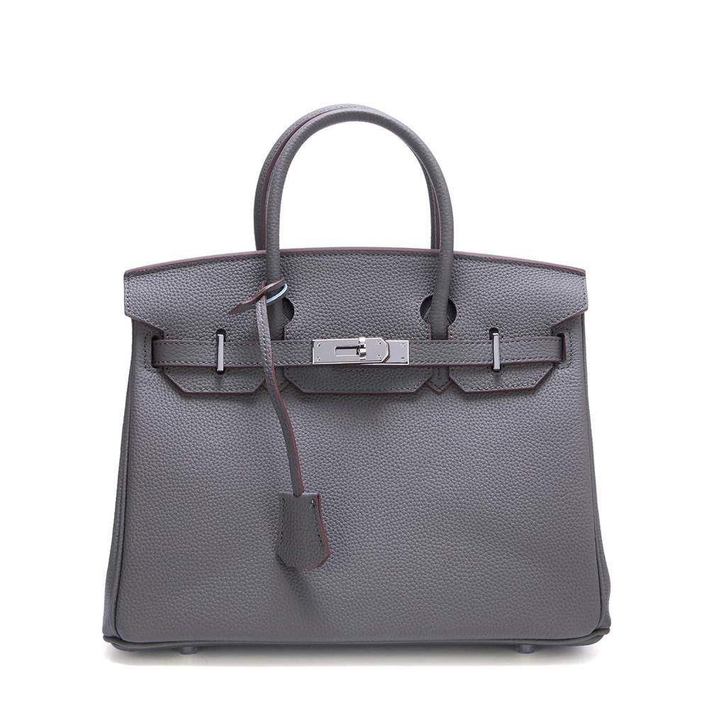 Новая серебряная пряжка металлическая платиновая сумка из натуральной кожи большая вместительная ручная женская сумка с узором личи верхний слой коровьей кожи сумка через плечо