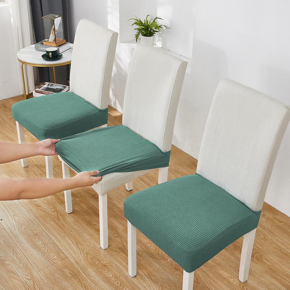Водонепроницаемый эластичный чехол на половину стула вафельной вязки - однотонный чехол на спинку и сиденье