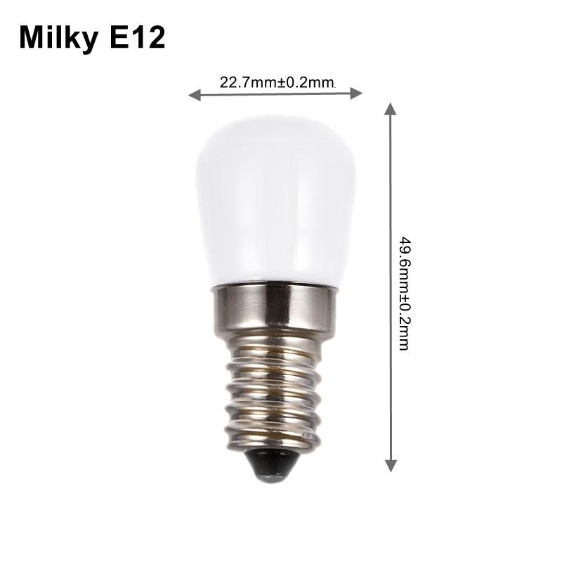 2W Mini LED Light Bulbs E14 E12 T22 220V 110V 12V 24V 2835 SMD Refrigerator Lamp Screw Bulb For Refrigerator Freezer Cold/ Warm