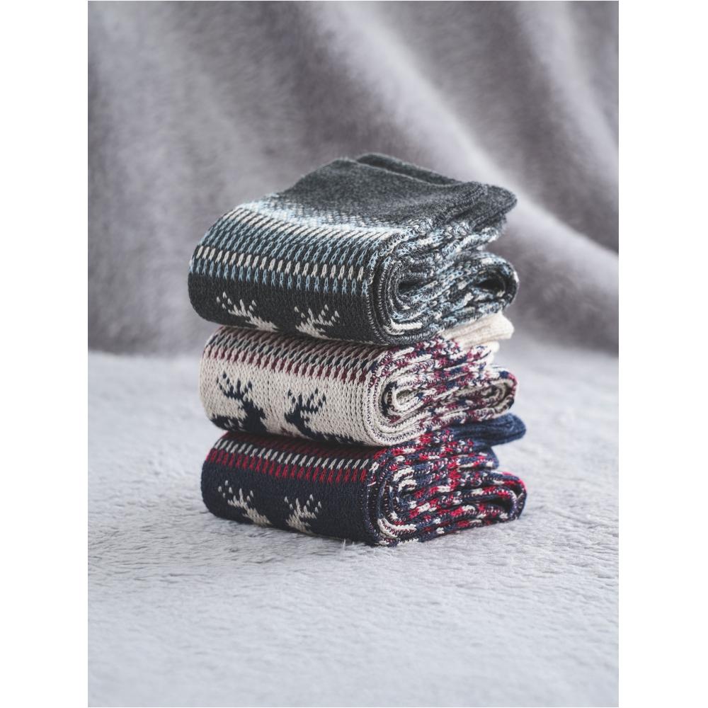 DaiSo Ggrn Men S Deer Jacquard SockS