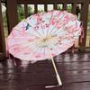 Chinese Style Silk Fabric Tassel Umbrella 70cm Ancient Dance Umbrella Tassel Umbrella for Women