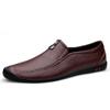 Роскошные брендовые мужские повседневные туфли из натуральной кожи, мокасины без застежек, мужская деловая удобная обувь для отдыха и вождения