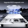 Ультратонкий прозрачный чехол-держатель без рамки для IPhone Air 17 16 15 14 13 Pro Max Магнитный прозрачный держатель для линзы Жесткая крышка