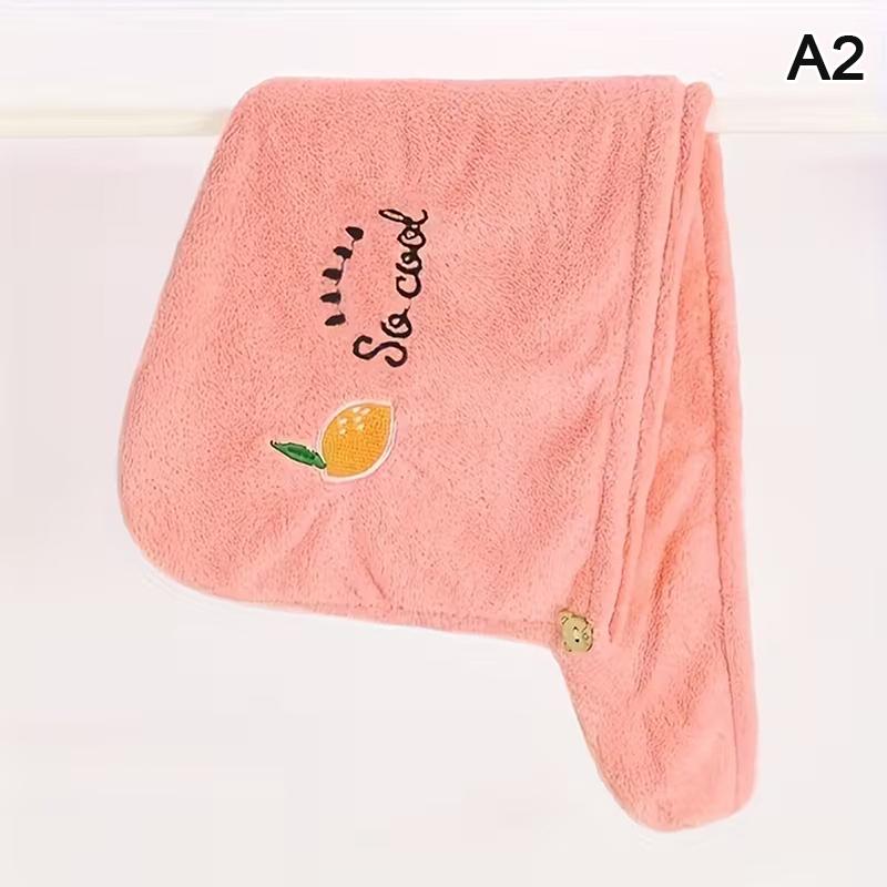 Быстросохнущая Супервпитывающая Шапочка-полотенце из Кораллового Вельвета для Сушки Волос, Шапочка для Ванны с Пуговицей для Спа, Красоты, После Купания и Ухода за Волосами