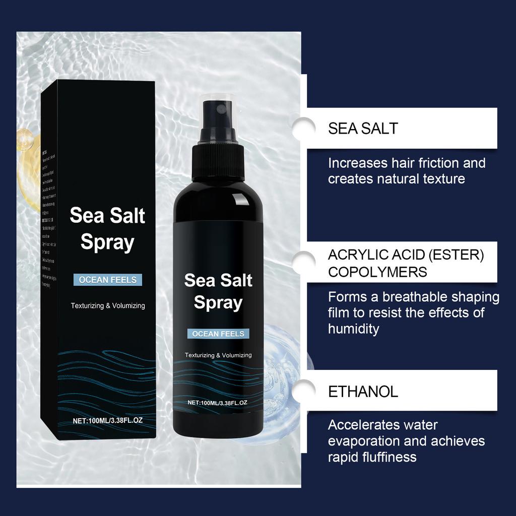 Men's Sea Styling Spray , Hair Root Texture Shaping , Quick-drying And Non-stiff Ingredients , Suitable For Multiple Scenarios ,100ML