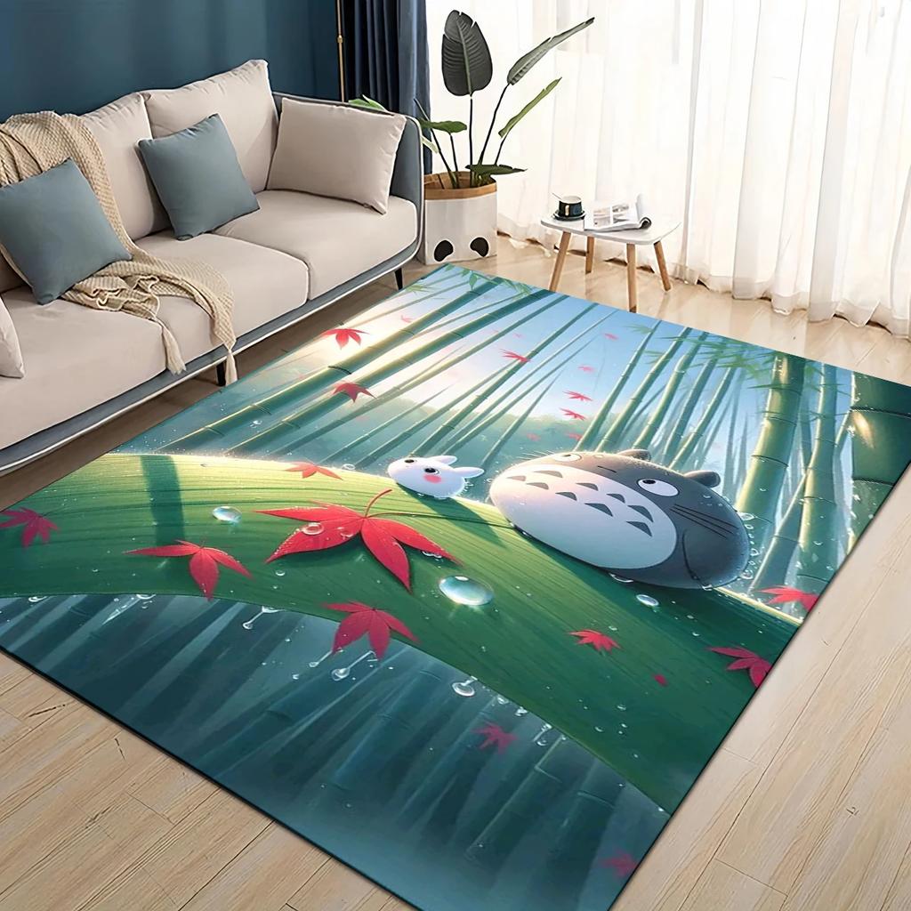 3D ковер с рисунком мультфильма Т-Тоторо, ковер для гостиной, детской спальни, декора у дивана, прихожей, нескользящий коврик для игр детей