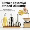 Nordic Style Ceramic Oil Bottle Hand-drawn Stripes Olive Oil Jug  Cooking Equipment