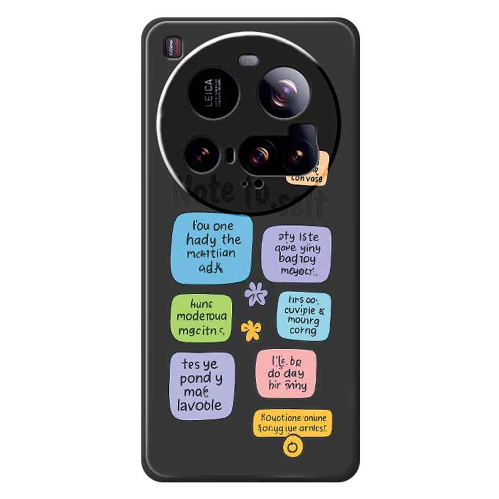 For Xiaomi 15 Ultra Case Colored Sticky Notes Pattern Printing Straight Edge TPU Phone Back Cover