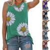Women's Vest Tank Daisy Printing Casual Sleeveless Summer Loose Holiday Tube Shirt Tunic Tanks Tops
