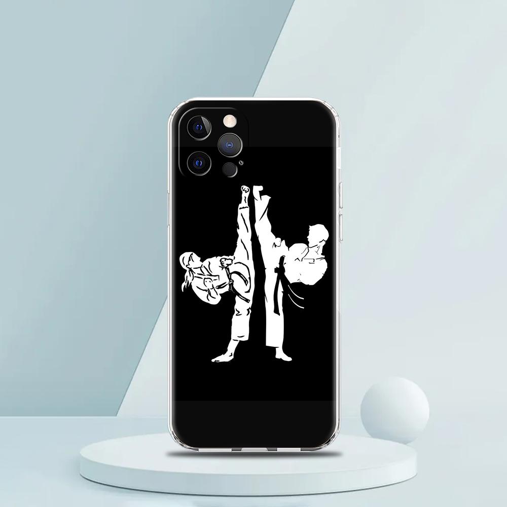 Чехол для телефона Кунг-фу Тхэквондо Каратэ для iPhone 16 15 14 13 12 Pro Max Чехол Прозрачный для iPhone 11 Pro Max 7 8 Plus XS XR Сумка