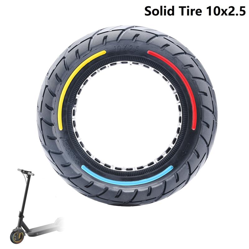 A03E-Solid Tire 10 Inch 10X2.5 For Segway Ninebot Max G30 G30P G30LP Gotrax G5 G6 Electric Scooters Replacement Wheel