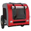 Bicycle Trailer for Dogs Red and Gray Oxford Fabric and Iron
