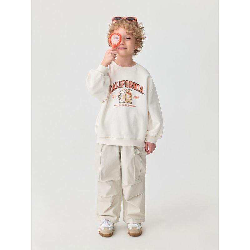 Mark Jenny Boys' Alphabet Bear Soft Sweatshirt Baby Pullover 2026 Spring New Style 551132