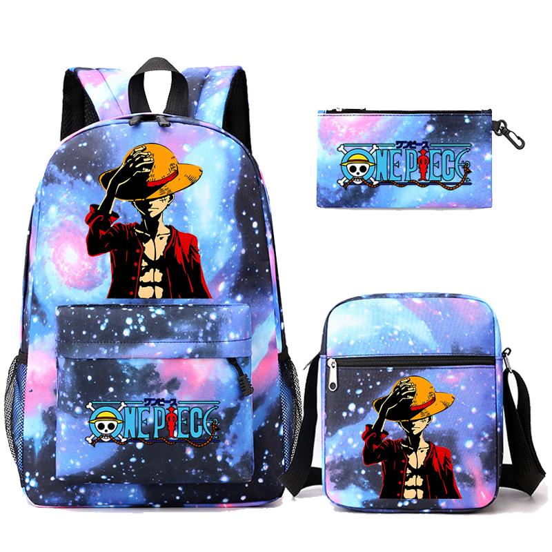 3 шт./компл. аниме цельный противоугонный рюкзак с моющейся сумкой через плечо пенал для девочек мальчиков подростков детей студентов рюкзак для отдыха Mochila