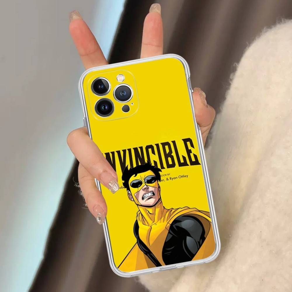 Супергерой Неуязвимый Аниме Для IPhone 17 16 15 14 13 12 Mini 11 Pro Max Прозрачный Чехол