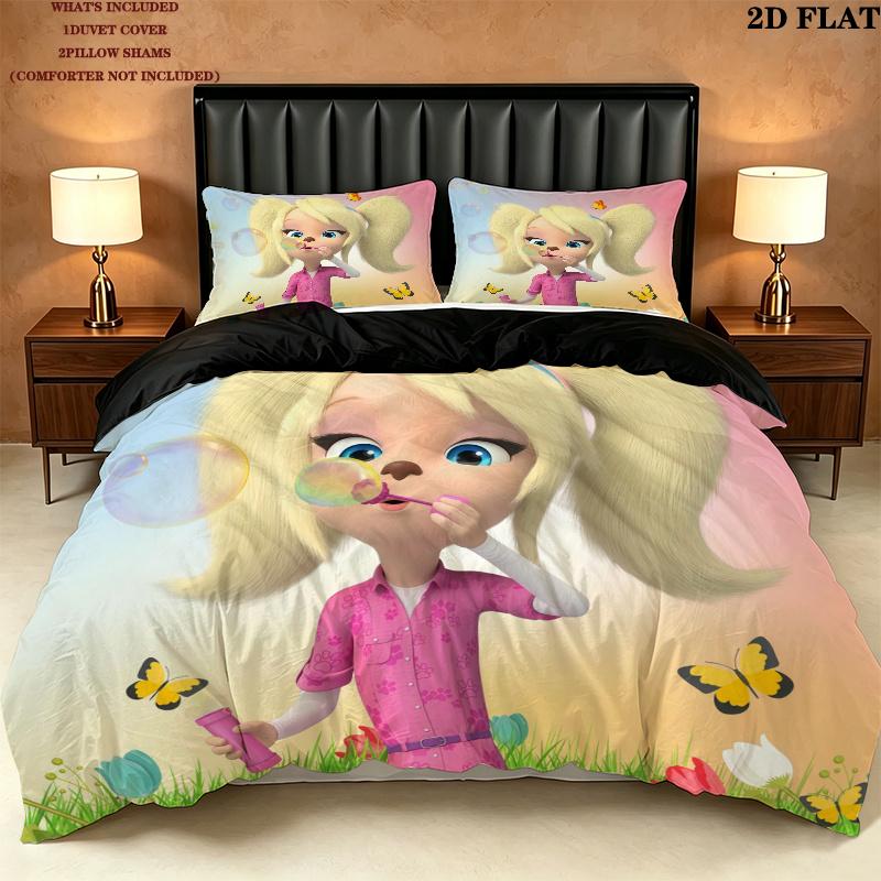 Barboskiny Bedding Quilt Set Quilt Cover Pillowcase Home Decoration Birthday Gift (1 * duvet cover + 2 * pillowcase, without core)