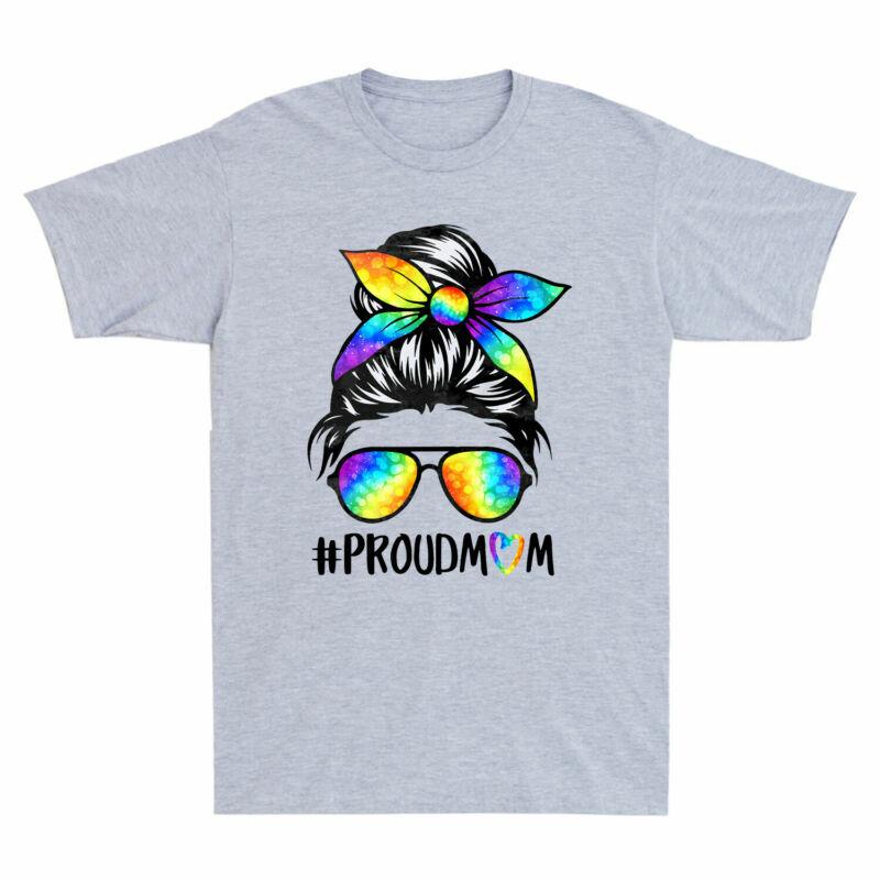 Proud Mom Tshirt Mothers Day Gift Tee Vintage Short Sleeve Shirt Cotton White