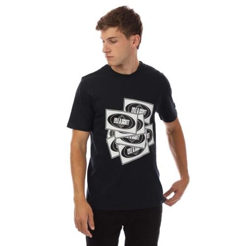 Lyle & Scott Mens Football Sticker T-Shirt