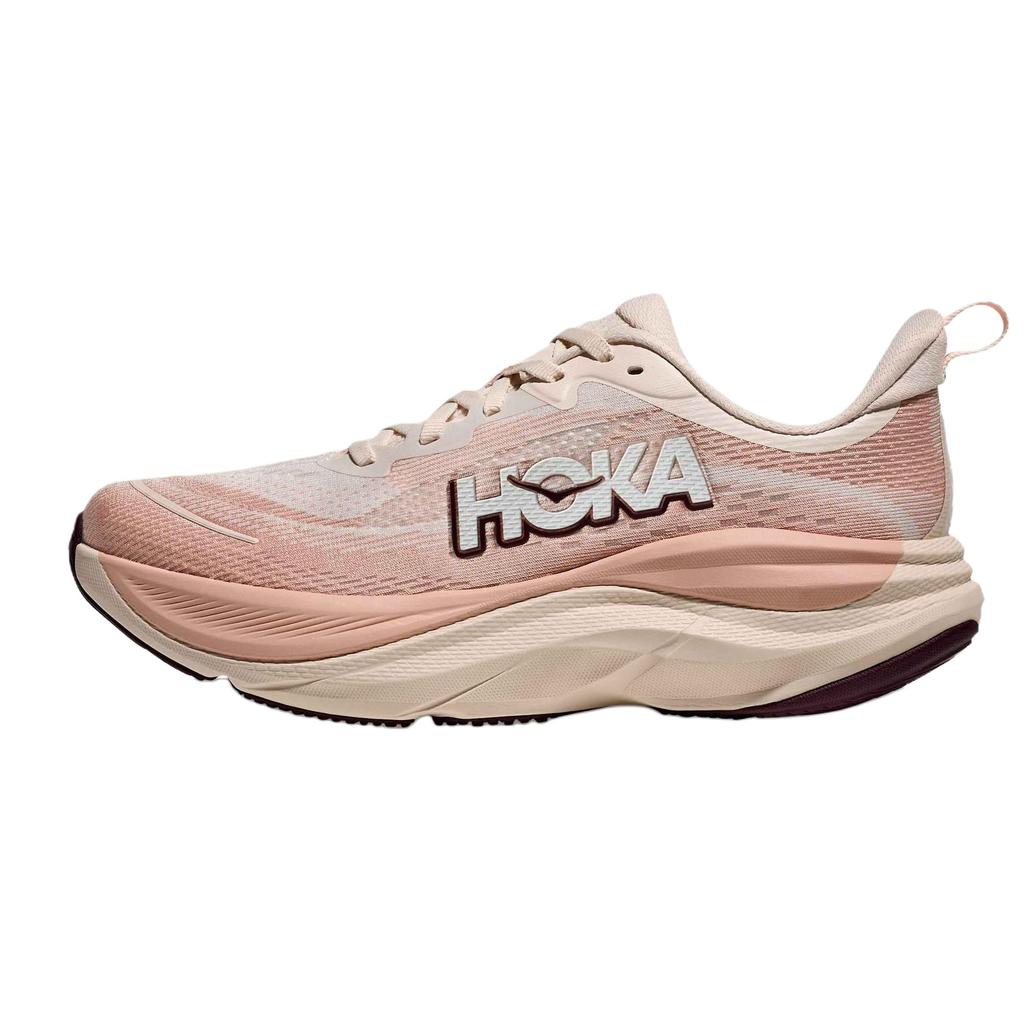 HOKA One One SKYFLOW Устойчивые к истиранию Поддерживающие Светоотражающие Беговые кроссовки Женские Розовый Бежевый 1155113-RRMR