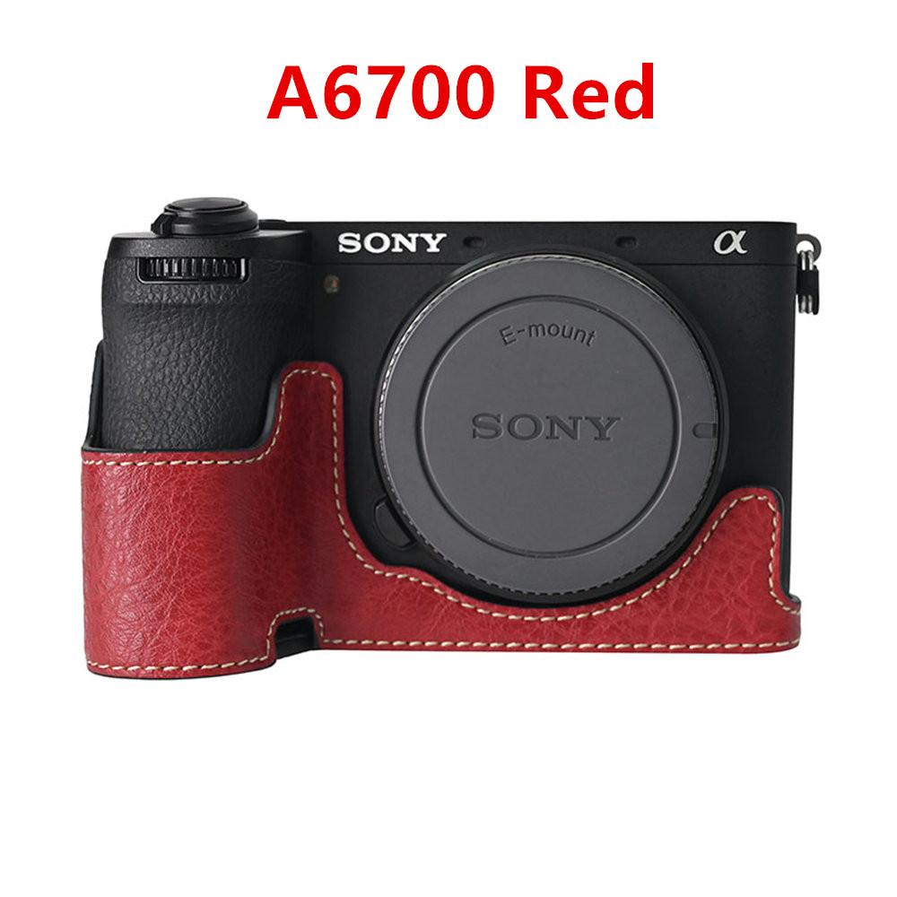 Получехол для камеры для Sony A6700 A6400 A6300 A6100 A6000 ZVE10 ZVE10II ZVE10M2 A7R5 A7CII A7C2 Крышка с открывающимся дном Искусственная кожа
