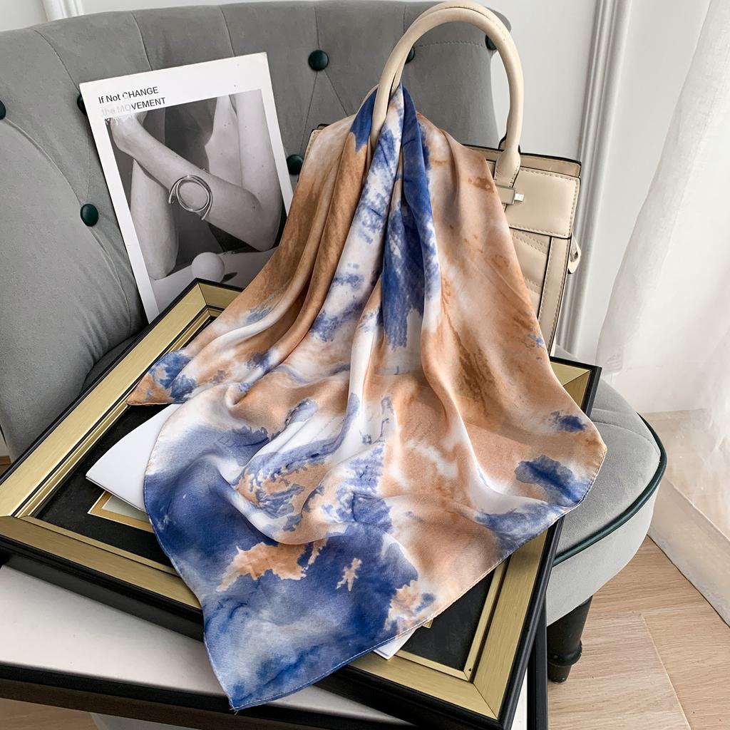 2024 New 70 CM Silk Shirt Decoration Small Square Scarf Fashionable And Versatile Commuting Scarf Neck Protection Scarf