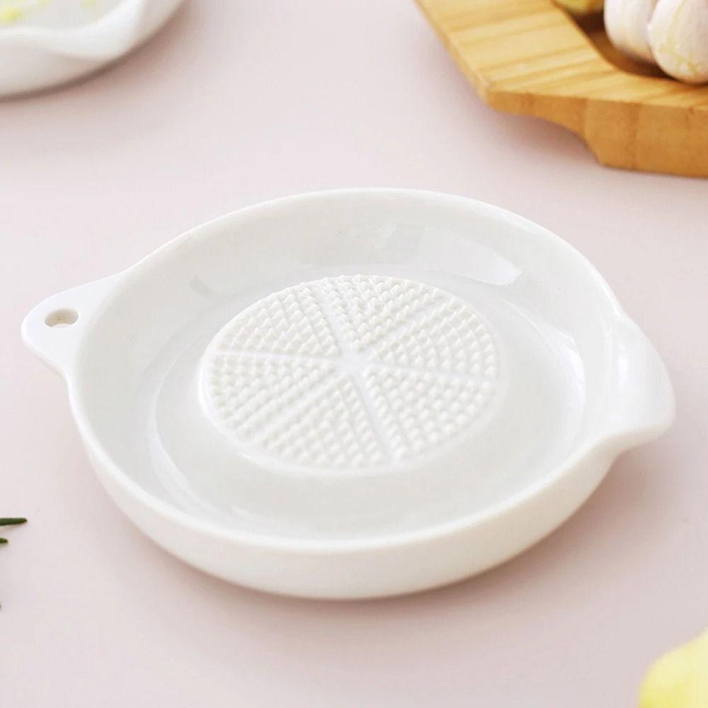 Flow Guide Port Ceramic Ginger Grater Round Porcelain Carrot Grinding Dish Wasabi Grinding