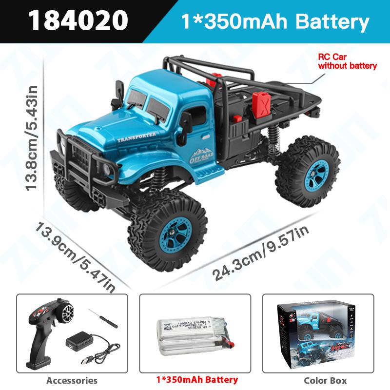 Wltoys 1/18 Мини-радиоуправляемая машина 184020 2.4G со светодиодной подсветкой 4WD Внедорожный Электрический Гусеничный Транспортёр Грузовик на Радиоуправлении Игрушка для Детей