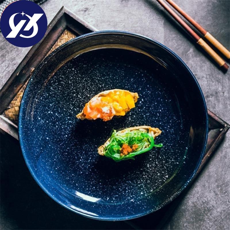 Скандинавская креативная керамическая круглая глубокая тарелка для супа, большая емкость, салат, макароны, простая кухонная Рождественская декоративная обеденная тарелка, посуда