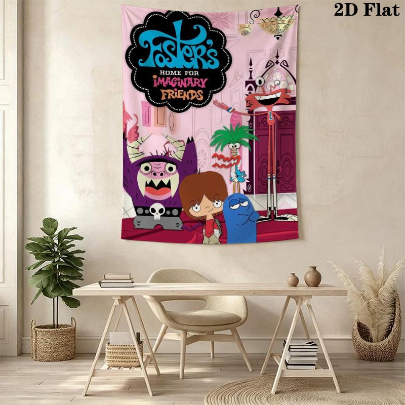 Foster's Home for Imaginary Friends Pattern Home Decor Tapestry, Wall Hanging, Decorative RV Wall Cloth.NGT0928569