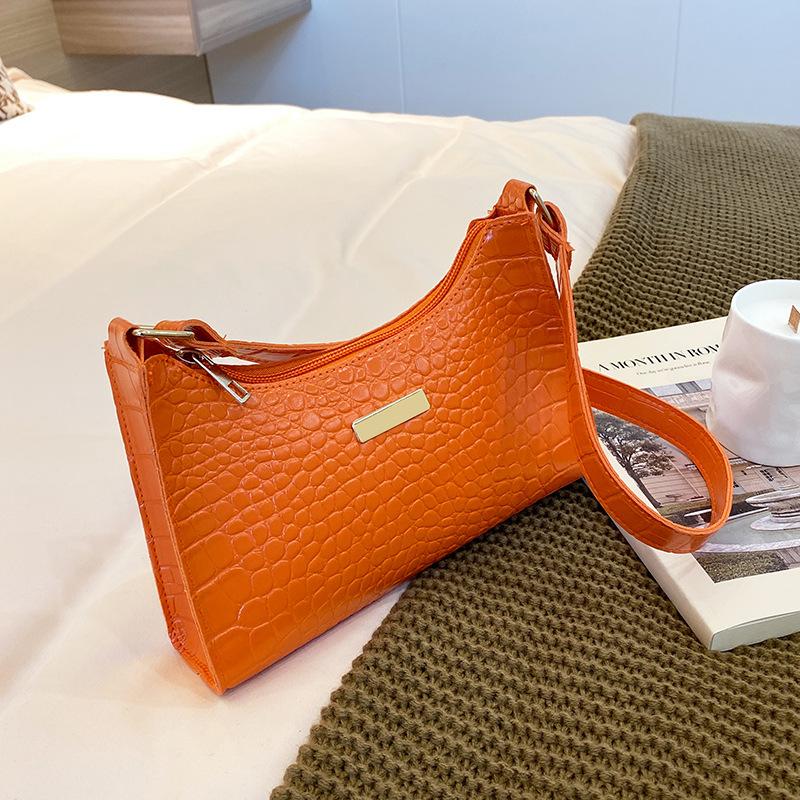 Trend Fashion Crocodile Pattern Armpit Bag New Versatile Shoulder Mobile Phone Change Women's Bag