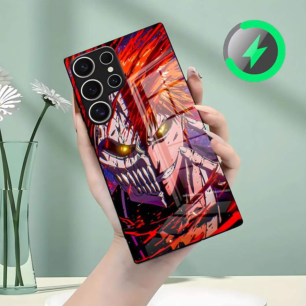 B-Bleach Чехол для телефона Samsung S26 S25 S24 S23 S22 S21 S20 Edge Ultra Plus FE Для Magsafe Стеклянный чехол