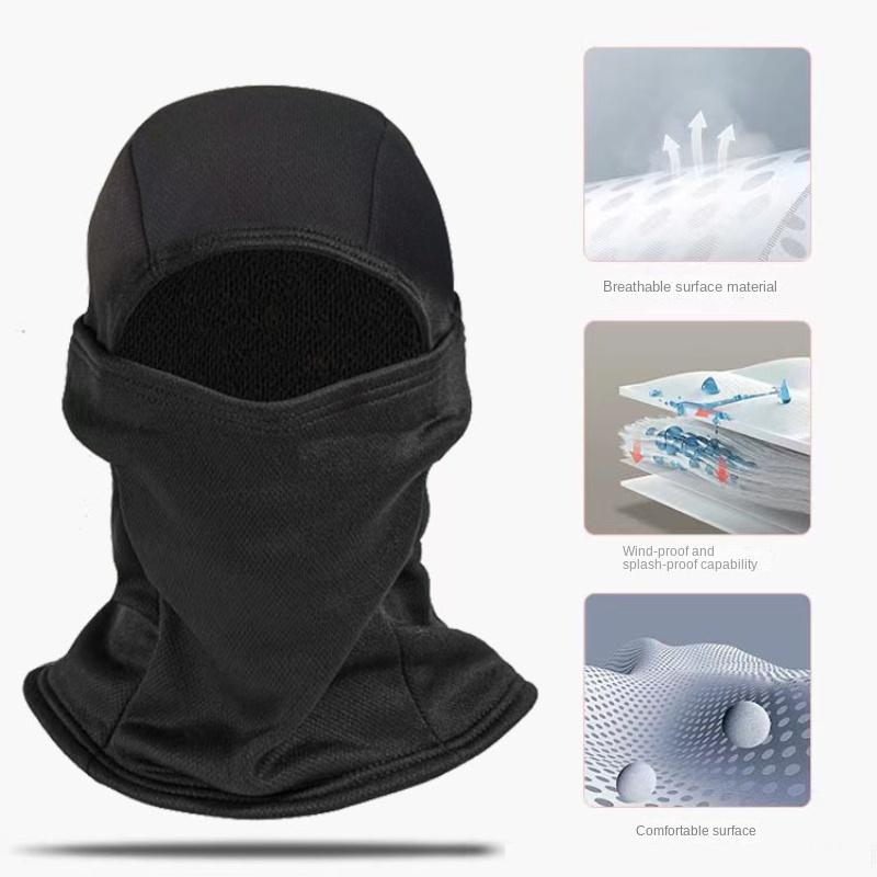 Зимняя холодная и теплая полнолицевая маска с бархатным ветрозащитным головным убором Спортивный велосипедный головной убор