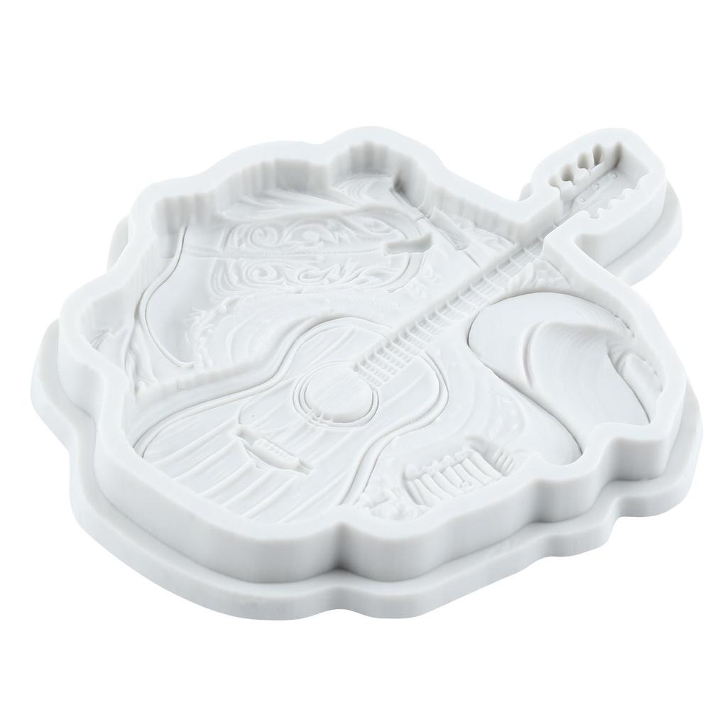 Силиконовые формы Музыкальная нота Гитара Цветок Виолончель Форма для мастики Инструменты для украшения торта Топпер для кекса Конфеты Смола Глина Шоколад Форма для ганаша