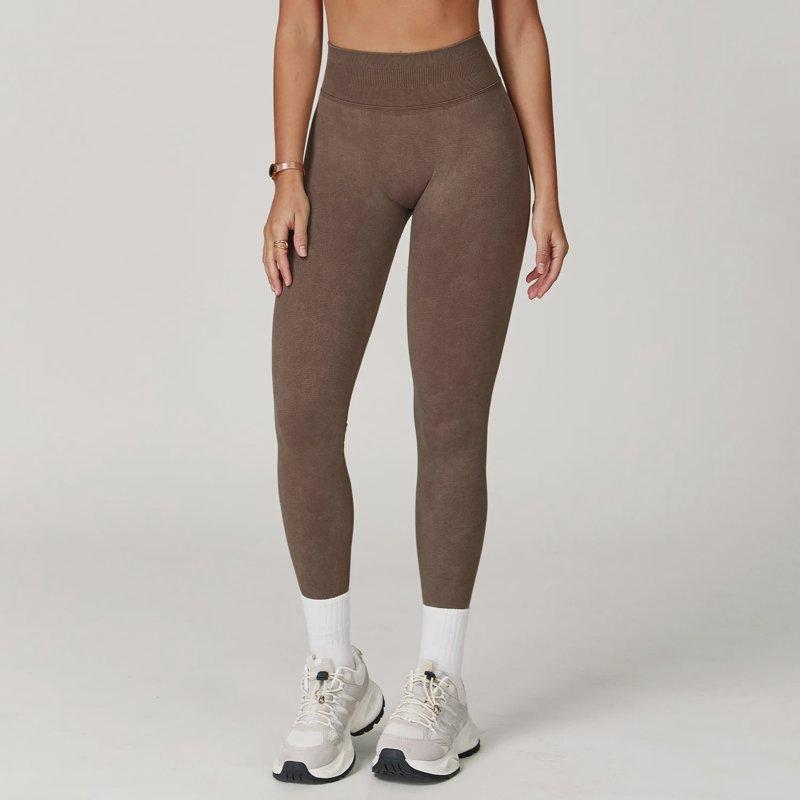 Seamless High Waist Ribbed Sports Leggings for Women - Scrunch Bum Gym Tights, Yoga Pants, Fitness Workout Clothes
