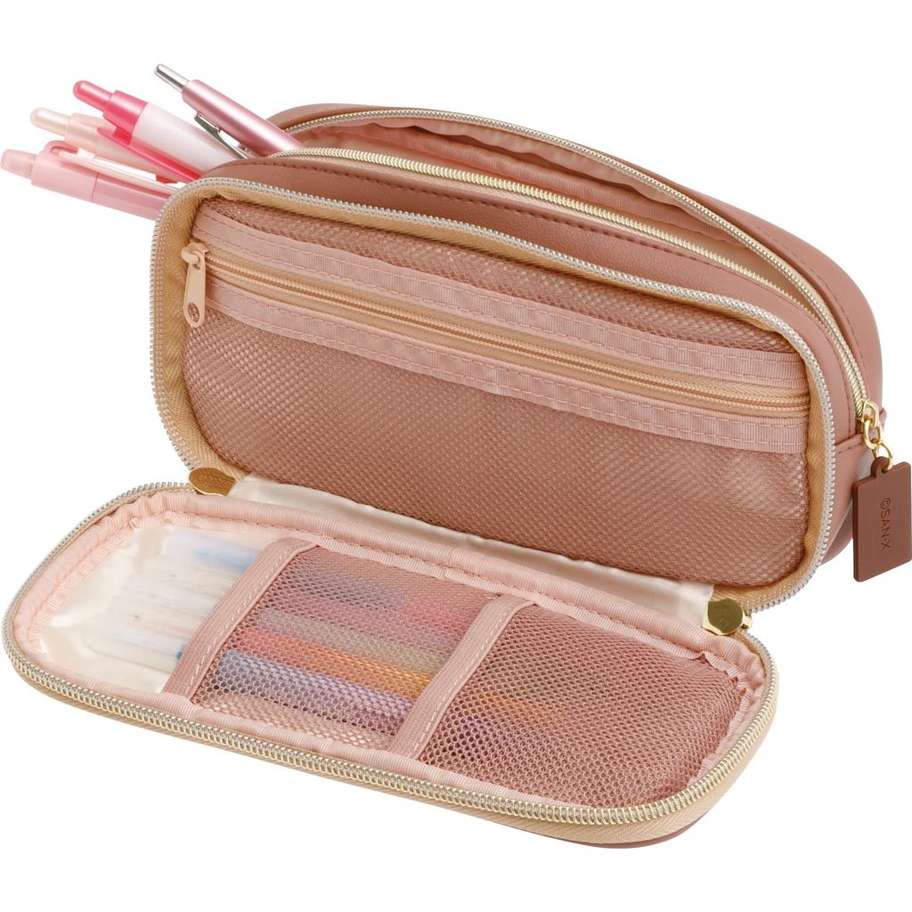 San-X Sumikkogurashi "Шоколадная ярмарка в кафе Sumikko" Чехол для ручки с передним карманом PT17901 В95 x Ш200 x Г55 мм