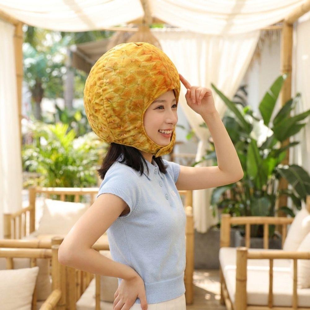 Soft Comfortable Durian Plush Hat Cartoon Durian Photo Hat Simulation Fruit Hat Themed Event