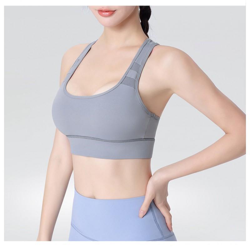 High Impact Support Sports Bra Running Yoga Fitness Women Seamless No Underwire Y Back 3/4 Cup Padded