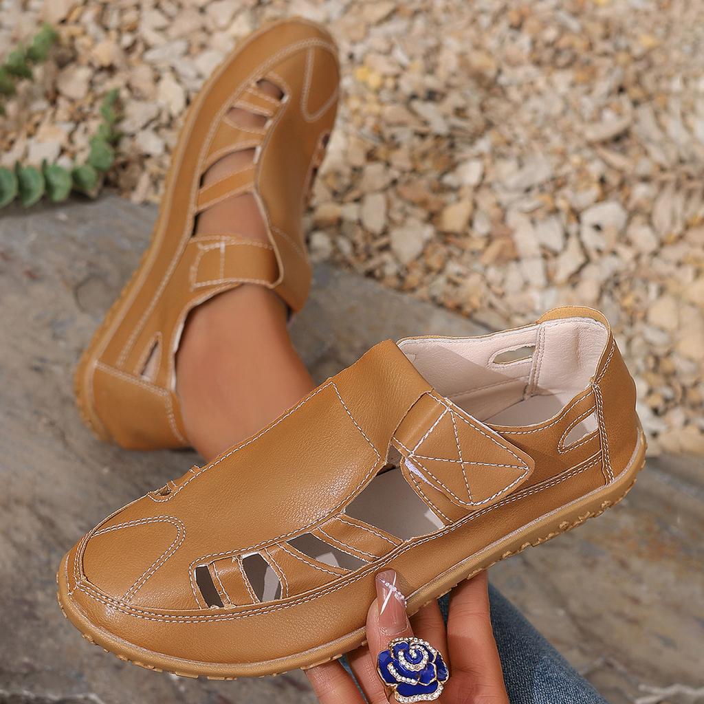 Женские Сандалии Летние Ажурные Повседневные Сандалии Уличные Нескользящие Плоские Сандалии Летние Закрытый Носок Пляжные Сандалии Sandalias De Mujer
