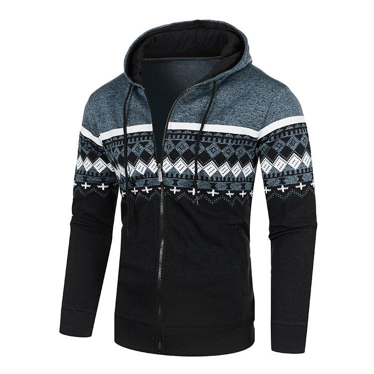 Winter Warm Knit Cardigan Men Autumn Hooded Sweater Coats Fashion Knitwear Korean Zip-Up Cardigan Sweater Knitted Jacket Man Streetwear Yasheng