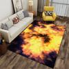 Fiery Explosion Abstract Pattern suitable as a non-slip mat for the living room or bedroom sofa