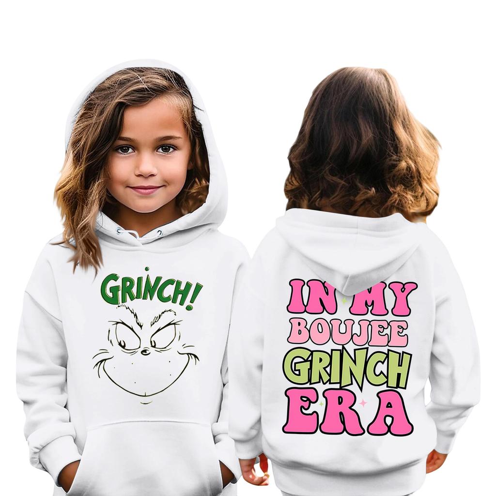 Рождественская детская толстовка с длинным рукавом, легкая повседневная толстовка с капюшоном, свободная, удобная детская толстовка