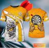 New 3D Printed Darts Men's Name Darts Team Summer Short Sleeve Top Fashion Round Neck