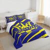 Ukraine Football Trident Crest Bedding set (1 duvet cover, 2 pillowcases, duvet not included), Blue Yellow Soccer Emblem Art Print