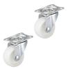 1/2/4Pcs White Nylon Rubber Caster Wheel 360 Degree Swivel Casters New Furniture Roller