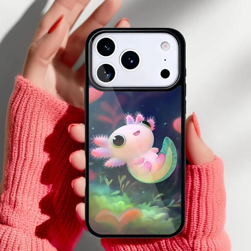 kawaii axolotl pattern Phone Case for iPhone 17 16 15 14 13 Pro Max Back Cover for 12 11 Pro Coque