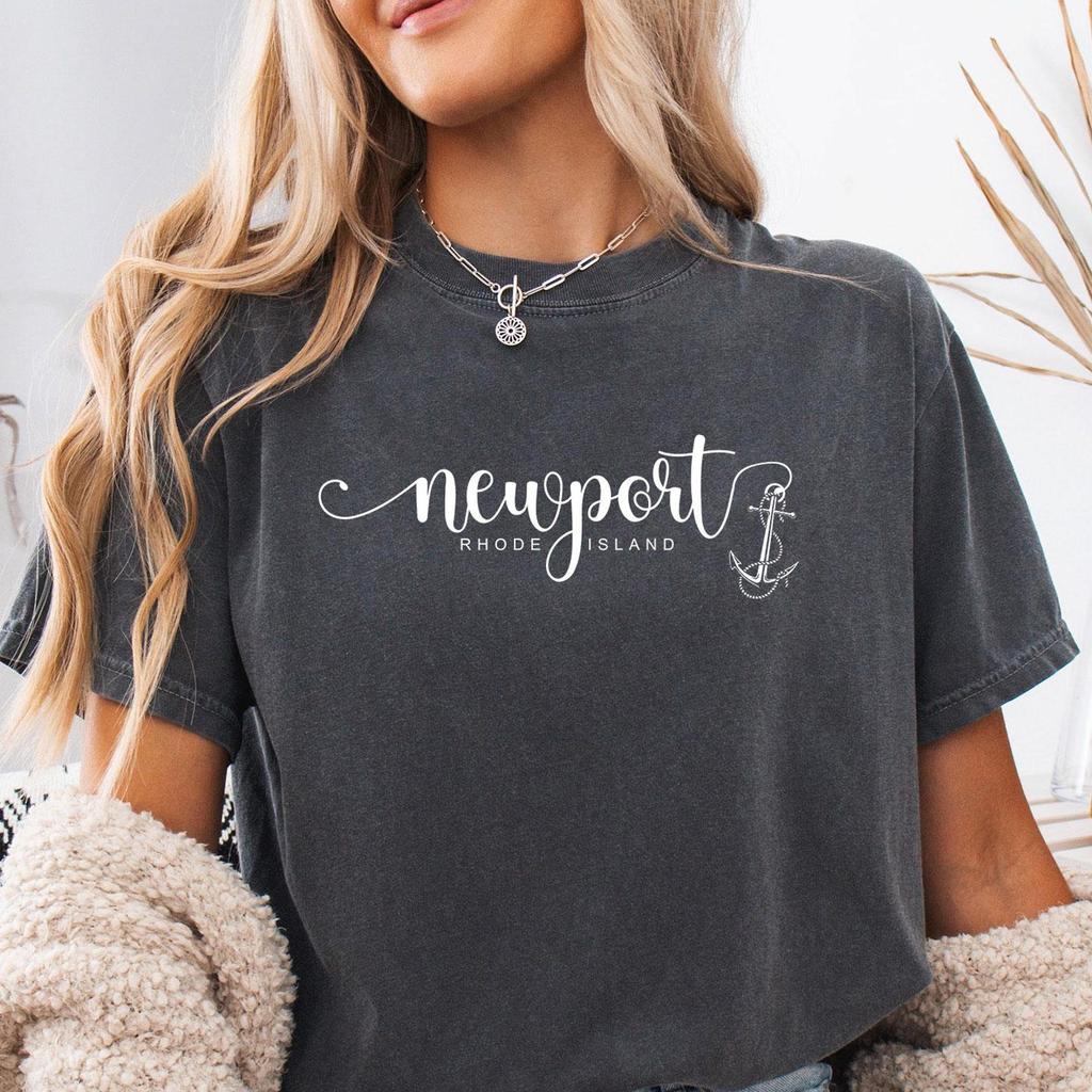 Футболка Newport comfort colors, Рубашка Newport, Морская футболка Род-Айленда, Ньюпорт Род-Айленд, Родной город Ньюпорт, Род-Айленд